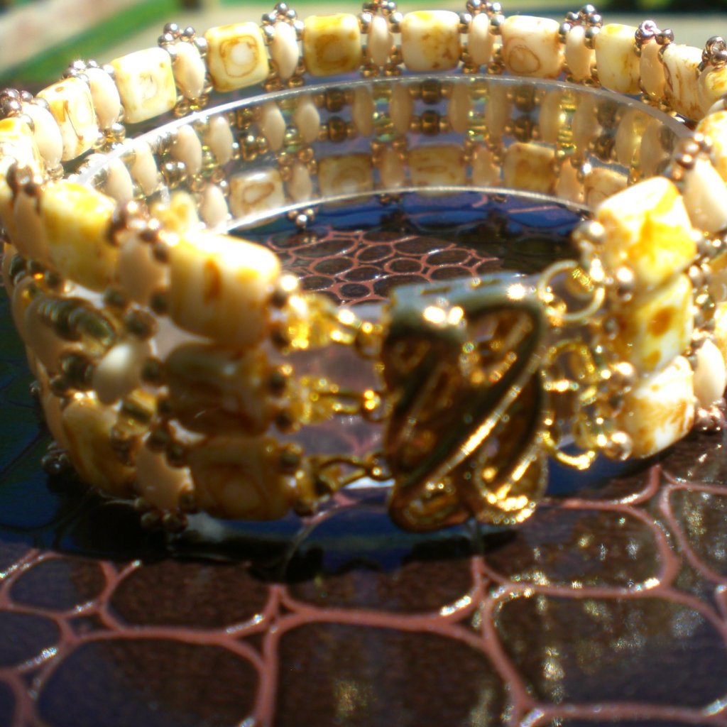 Champagne Tile Bracelet 49$